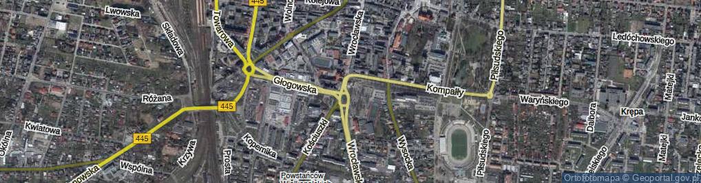 Zdjęcie satelitarne Skwer Żołnierzy Niezłomnych skw.